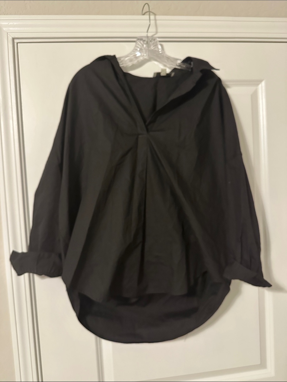 PINCH Black Women's Long Sleeve V-Neck Blouse